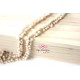 Chain BLUSH color rondelles clusters 2- 3mm, Gold Plated