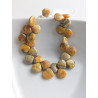 Yellow Crazy Lazy Agate Big Drops 11-12 x 11-12 mm