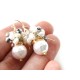 White Pearls and Crystals Earrings