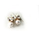 White Pearls and Crystals Earrings